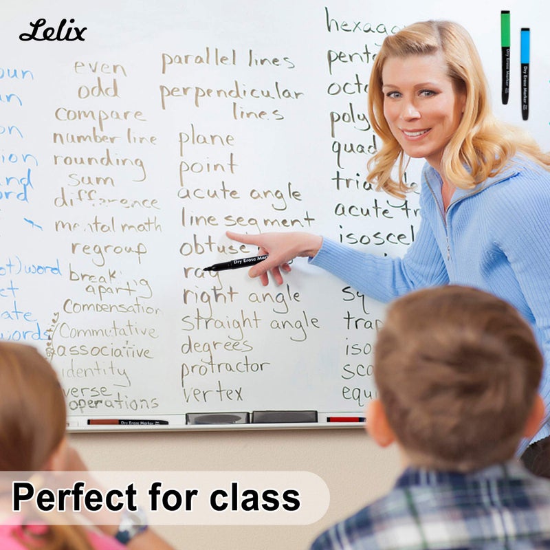 Lelix 15 Colors Dry Erase Markers, Magnetic Whiteboard Markers Fine Point with Eraser for Back to School, Office, Home Perfect for Writing on White Board, Dry Erase Board, Mirror, Glass - Image 5
